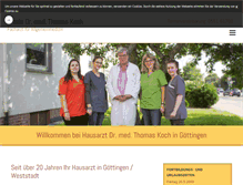 Tablet Screenshot of hausarzt-koch.de